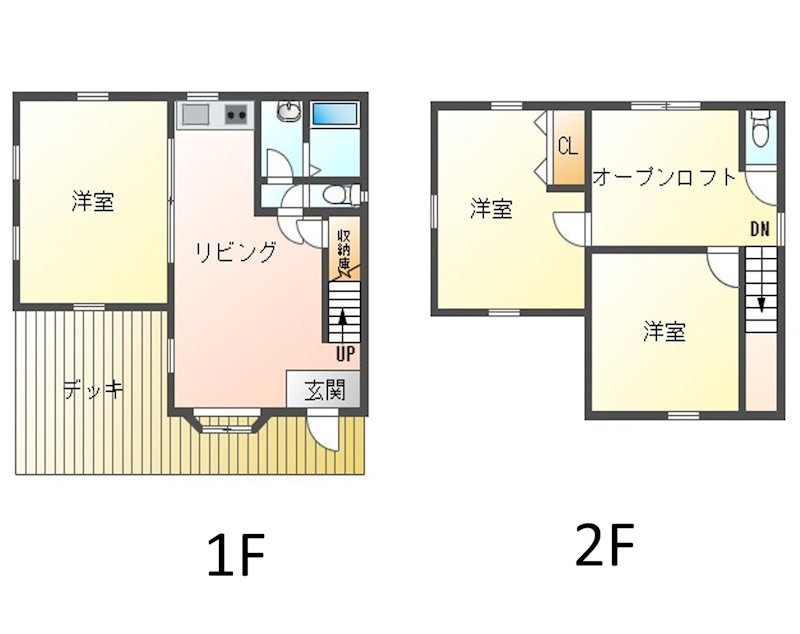 佐久市内山　中古戸建 間取図・土地図