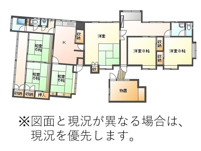 小諸市御幸町　中古戸建 間取図・土地図