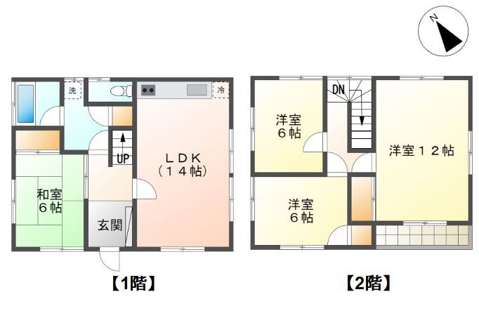 上田市上野　中古戸建 間取図・土地図