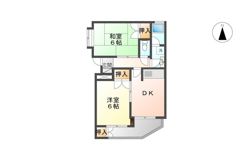 差出ハイツ202 間取図・土地図