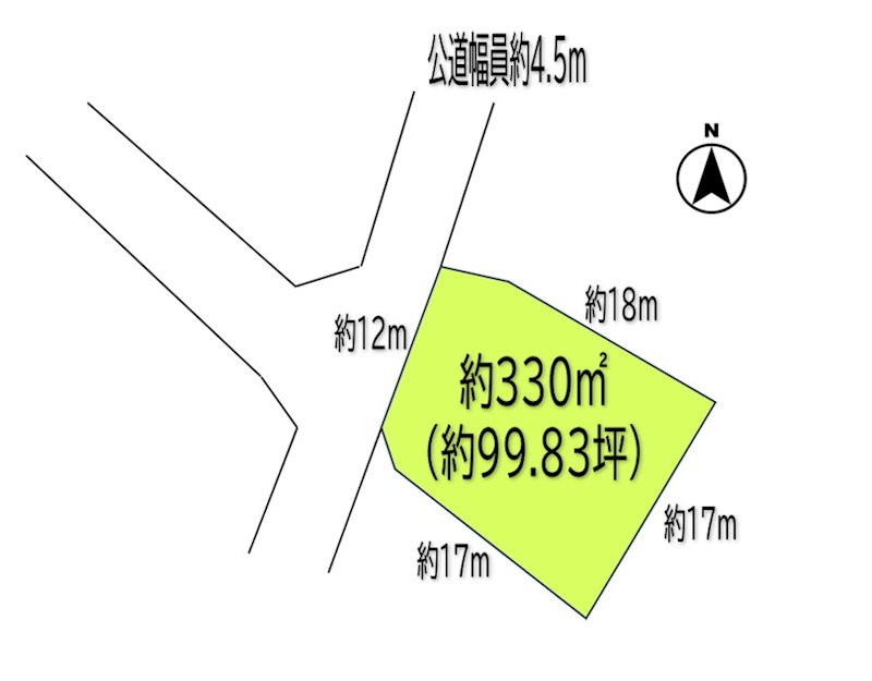上田市中野　土地 間取図・土地図