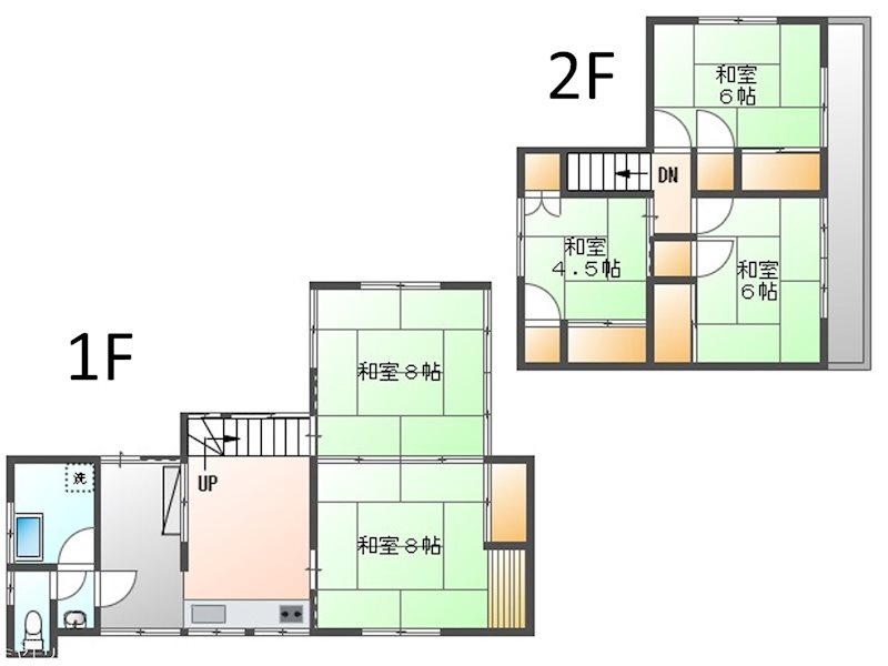上田市御所　中古戸建 間取図・土地図