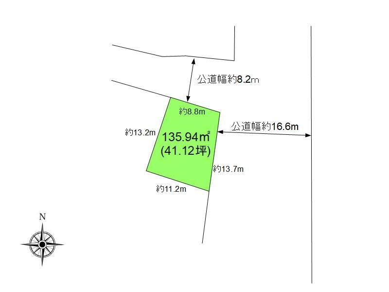 佐久市中込　土地 間取図・土地図
