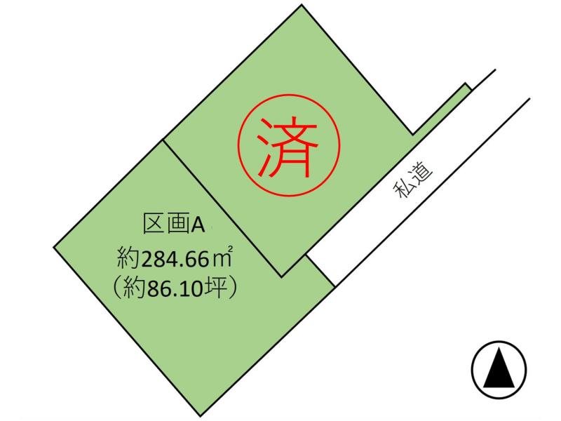 佐久市臼田　分譲地 間取図・土地図