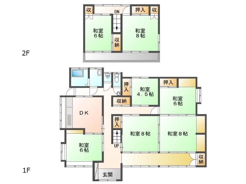 佐久市湯原　中古戸建 間取図・土地図