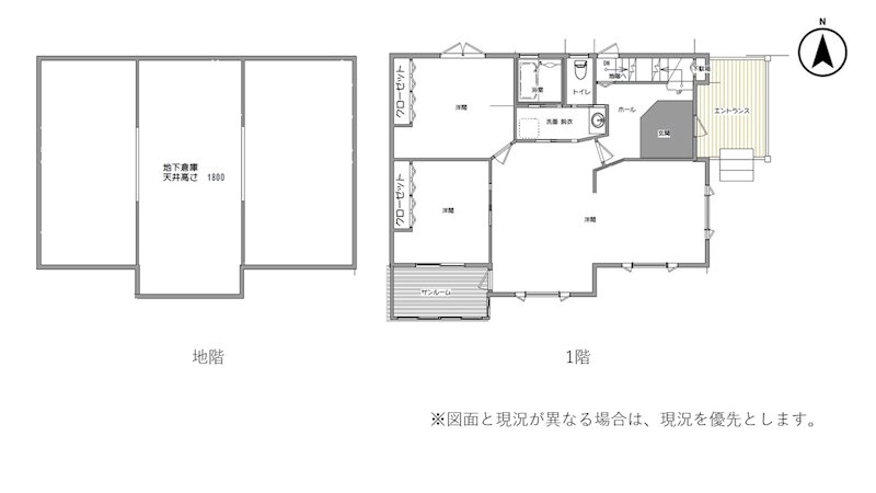 松本市大字蟻ケ崎　中古戸建 間取図・土地図