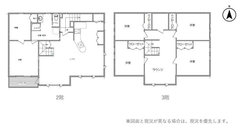 松本市大字蟻ケ崎　中古戸建 間取図・土地図