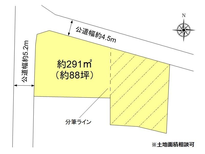 佐久市入沢 土地 間取図・土地図