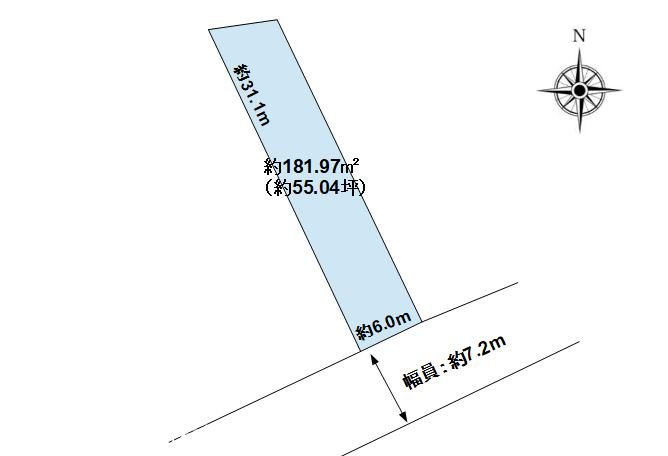信州新町新町　土地 間取図・土地図