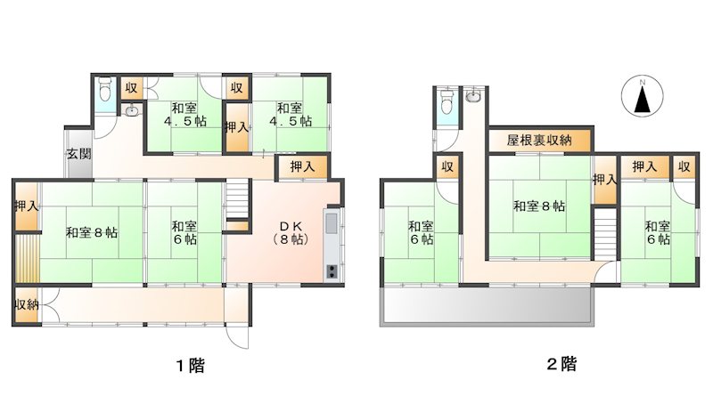 佐久市塩名田　中古戸建 間取図・土地図