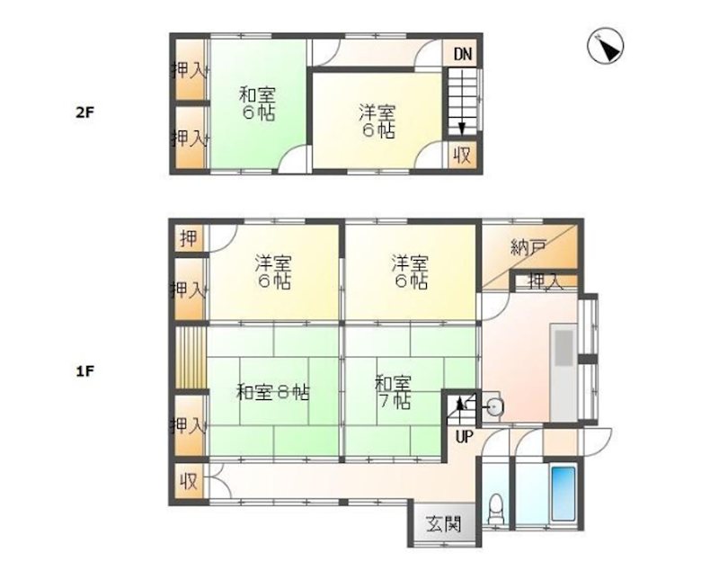 佐久市春日　中古戸建 間取図・土地図