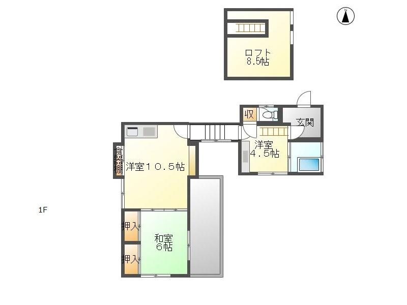 小諸市大久保　中古別荘 間取図・土地図
