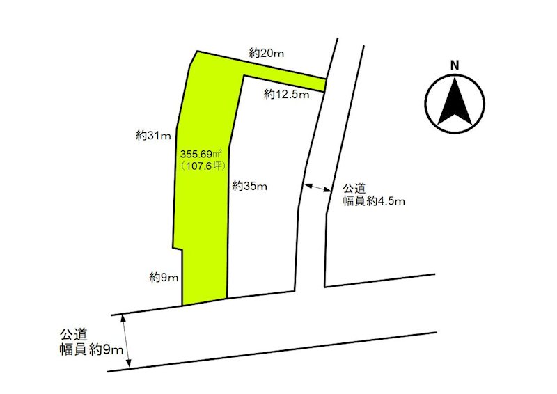 佐久市塩名田　土地 間取図・土地図