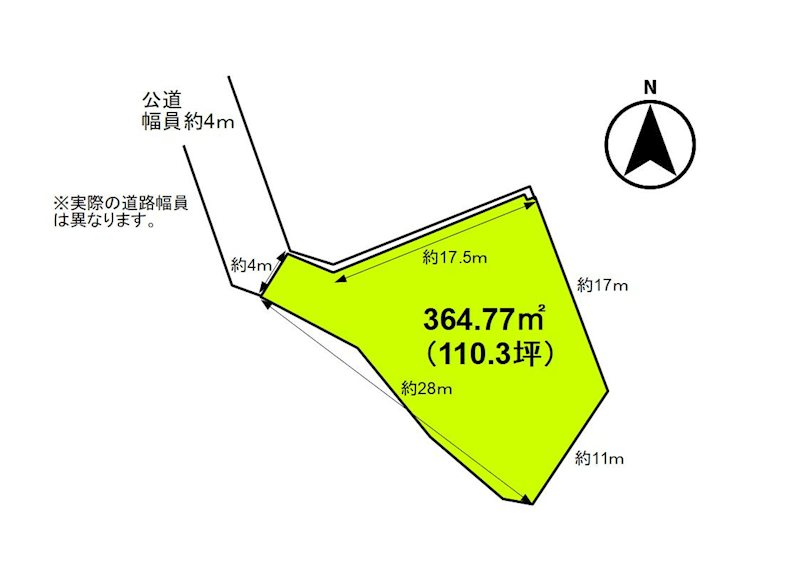 小諸市田町　土地 間取図・土地図