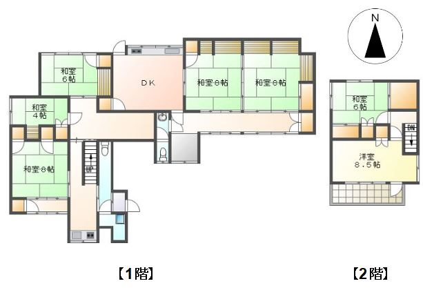 【契約済】上田市生田　中古戸建 間取図・土地図