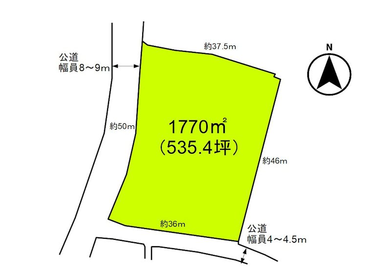 佐久市瀬戸　土地 間取図・土地図