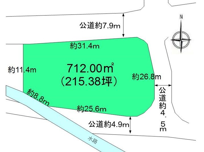 佐久市印内　土地 間取図・土地図