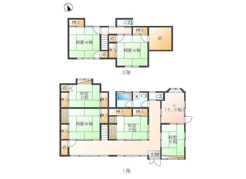 佐久市内山　中古戸建 間取図・土地図