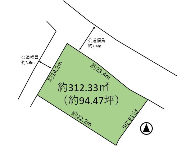 佐久市新子田　土地 間取図・土地図