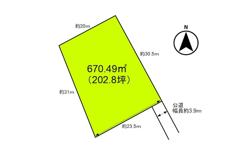佐久市野沢　土地 間取図・土地図