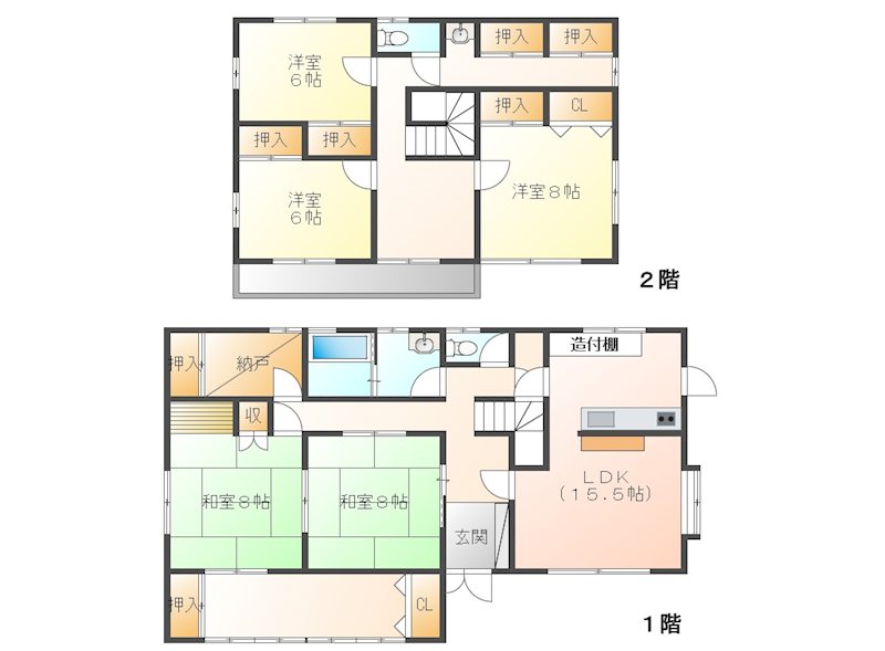 佐久市野沢　中古戸建 間取図・土地図