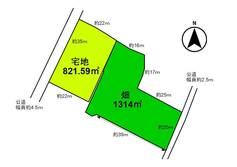 佐久市春日　土地 間取図・土地図