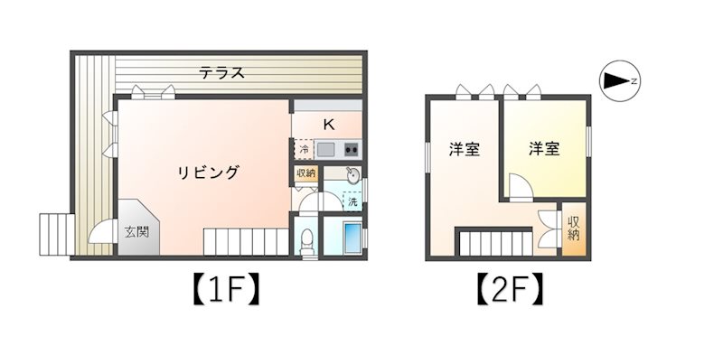 青木村沓掛　中古戸建 間取図・土地図