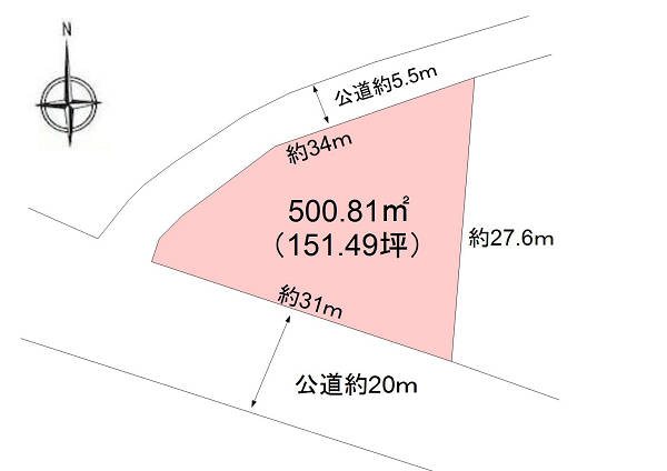 佐久市八幡　土地 間取図・土地図