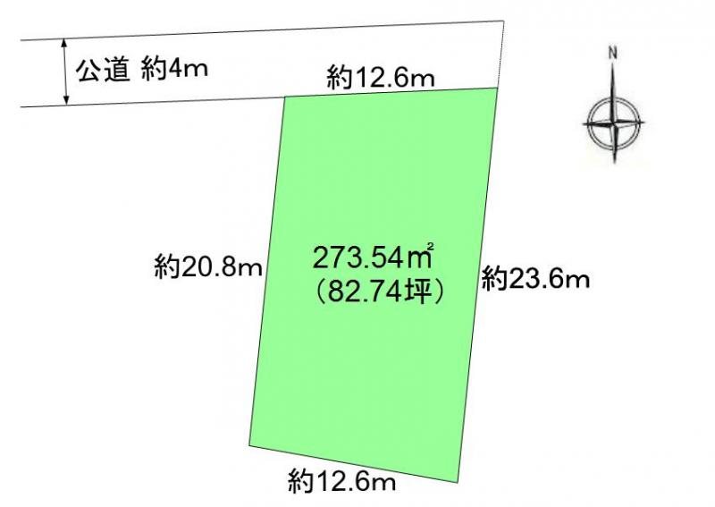 佐久市岩村田　土地 間取図・土地図