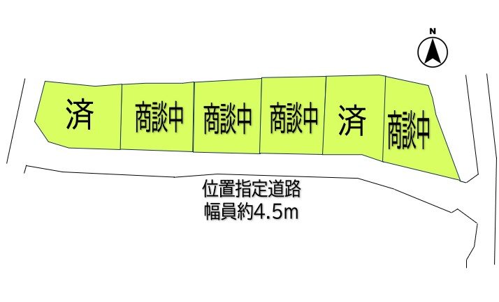【商談中】　上田市常磐城6丁目　土地 間取図・土地図