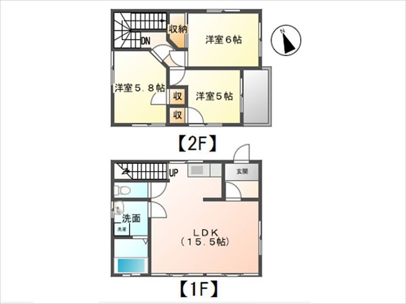 小諸市乙　収益戸建 間取図・土地図