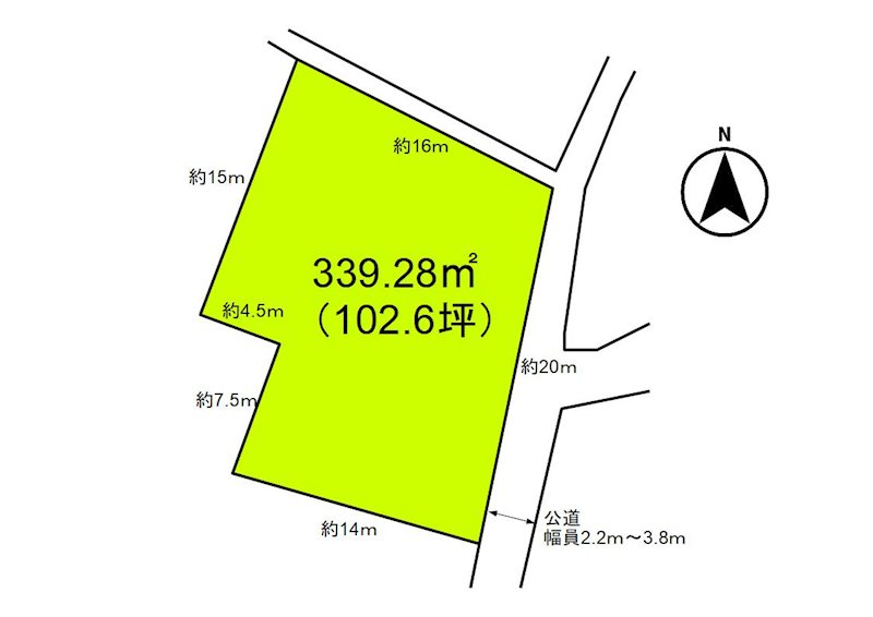佐久市入沢　土地 間取図・土地図