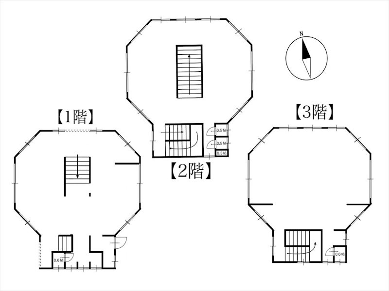 南牧村野辺山　事業用建物 間取図・土地図