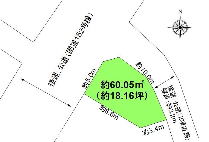 【商談中】上田市塩川　土地 間取図・土地図