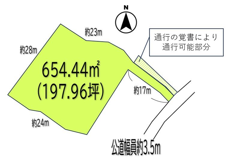 上田市蒼久保　土地 間取図・土地図