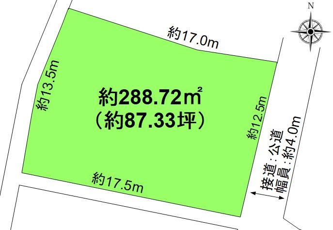 【契約済】上田市緑が丘1丁目　土地 間取図・土地図