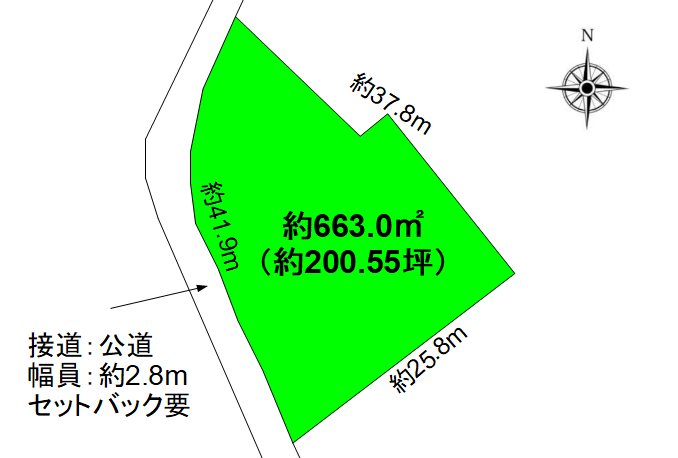 東御市加沢　土地 間取図・土地図