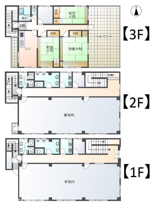 上田市上丸子　建物 間取図・土地図