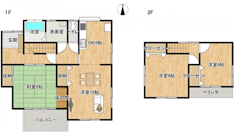 坂城町上平　中古戸建 間取図・土地図
