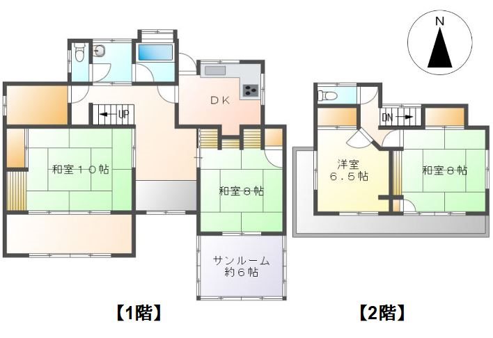 上田市古安曽　中古戸建 間取図・土地図