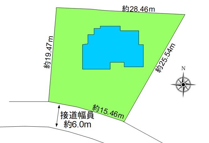 上田市古安曽　中古戸建 間取図・土地図