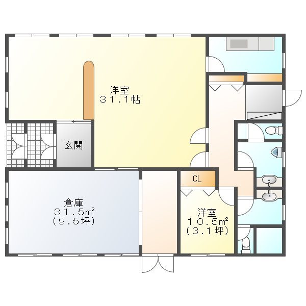 千曲市戸倉　中古事務所 間取図・土地図