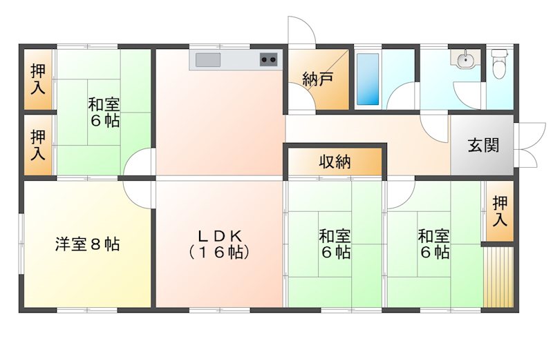 佐久市北川　中古戸建 間取図・土地図