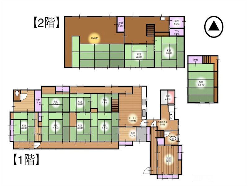 佐久市湯原　中古戸建 間取図・土地図