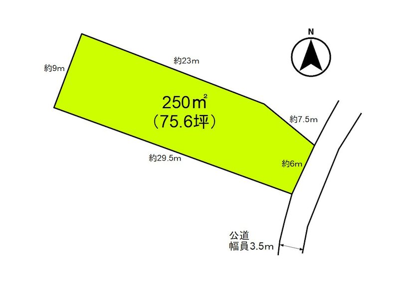 佐久市下越　土地 間取図・土地図