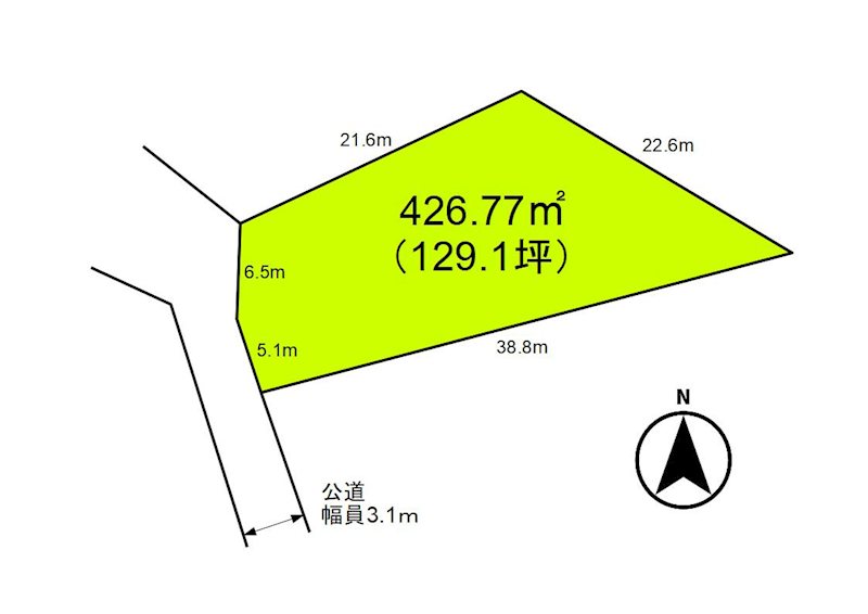 佐久市中小田切　土地 間取図・土地図