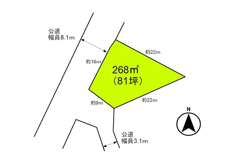 佐久市中小田切　土地 間取図・土地図