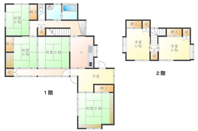 佐久市鍛冶屋　中古戸建 間取図・土地図