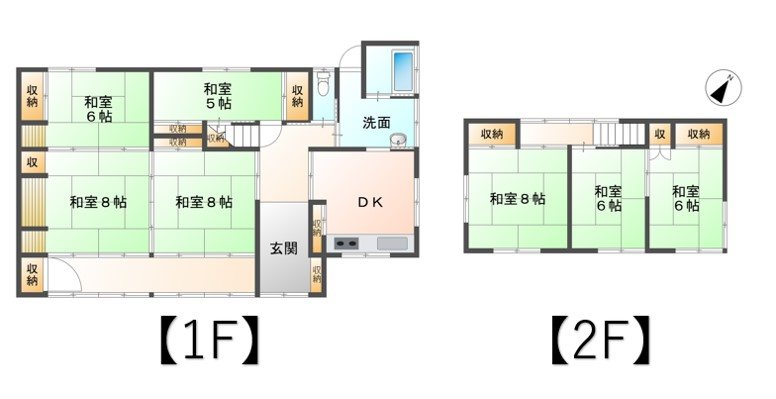 上田市真田町傍陽　中古戸建 間取図・土地図