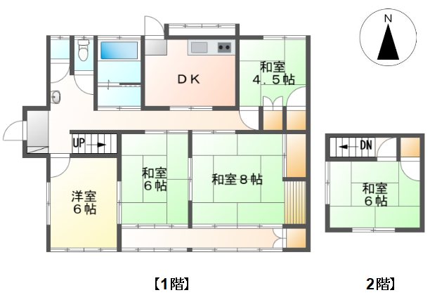 上田市古安曽　中古戸建 間取図・土地図